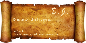 Duducz Julianna névjegykártya